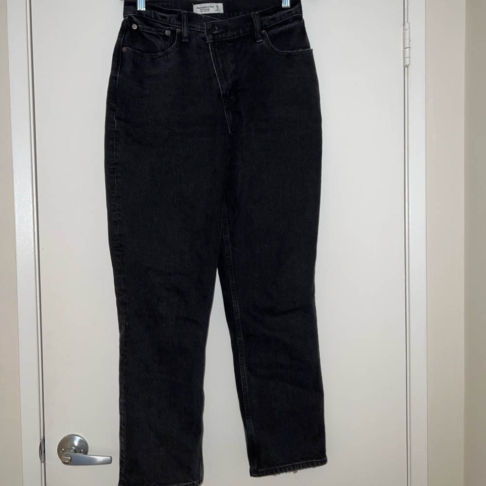 Abercrombie 90s straight ultra high rise curve love jeans